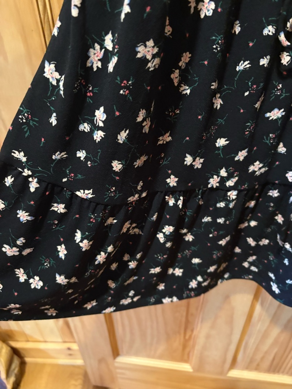 Banana Republic Black Floral jersey dress size XXSP - Picture 5 of 12